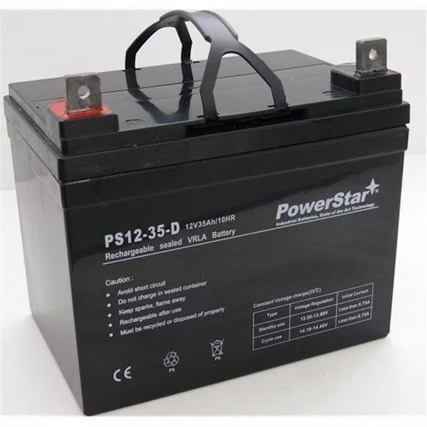 PowerStar AGM1235-219 12V 35Ah U1 Deep Cycle AGM Solar Battery Replaces 33 to 34Ah, Powerstar, Mfr#: AGM1235-219